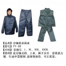  YY-03蓝色双面分体雨衣