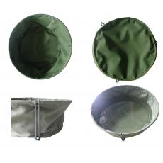 军绿帆布折叠洗脸盆